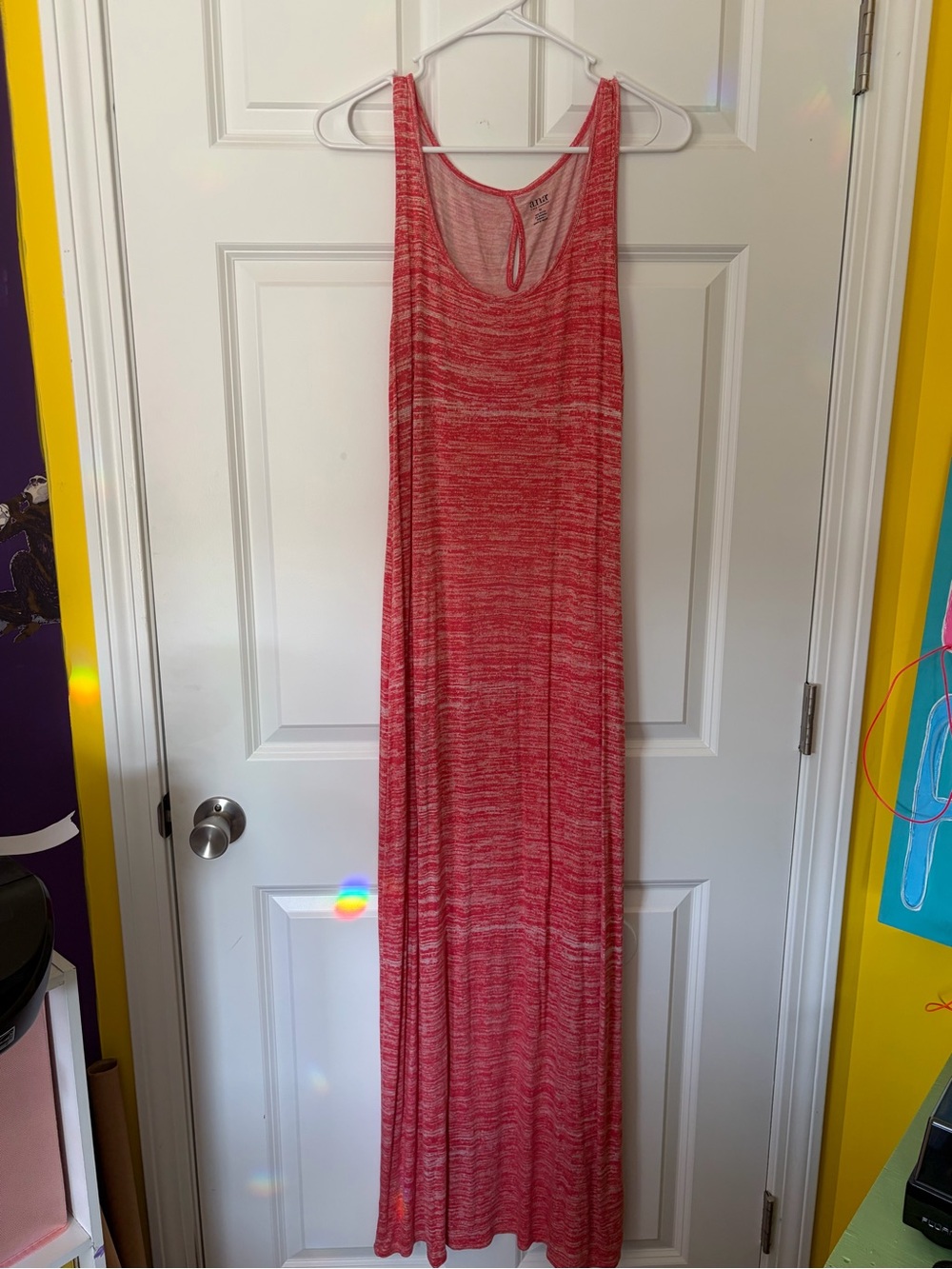a.n.a Pink Space-Dye Racerback Maxi Dress